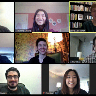 Students attending virtual conference