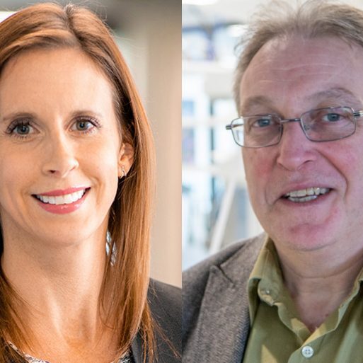 Allison Brown, director, strategy translation, at Medicine by Design and Paul Santerre, director of H2i and a professor at the Faculty of Dentistry and the Institute of Biomedical Engineering